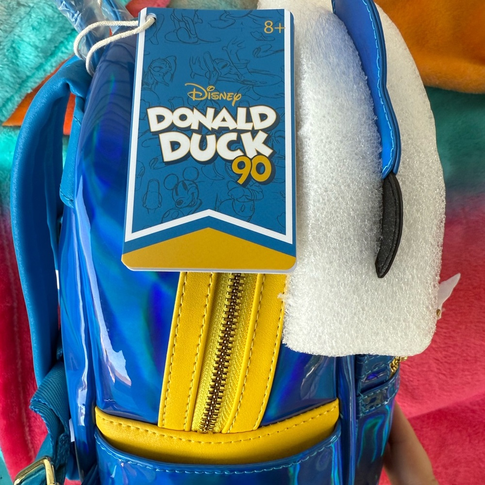 NEW! Donald Duck 90th Anniversary Metallic Mini Backpack Loungefly NWT - Picture 4 of 7